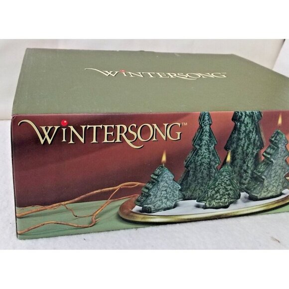 WINTERSONG Christmas evergreen tree Candles unused in Box Vintage Set of 5 - Picture 6 of 7